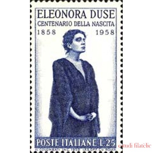 Italia - 775 - 1958 Cent de Eleonora Duse-actriz- Lujo