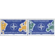 Italia - 781/82 - 1959 10º Aniv. de la OTAN Lujo