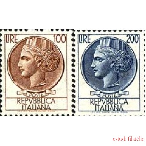 Italia - 802/03 - 1959 Serie-moneda Syracusa-Lujo