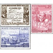 Italia - 809/11 - 1960 Cent. expedición de Los Mil Lujo