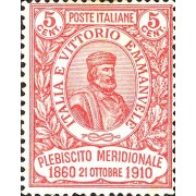 Italia Italy 84 - 1910 Garbaldi Nuevo Rotura reparada