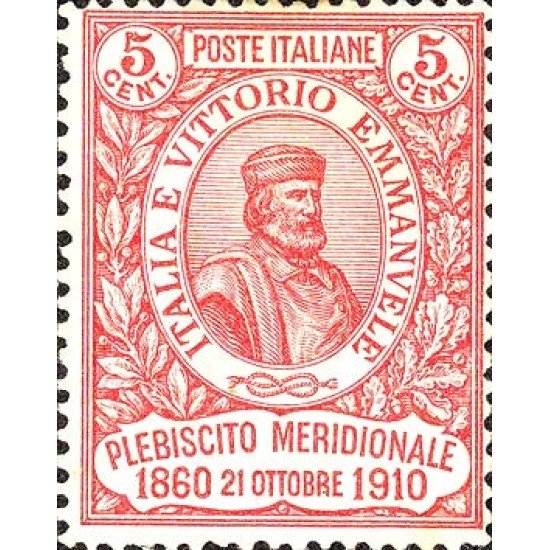 Italia Italy 84 - 1910 Garbaldi Nuevo Rotura reparada
