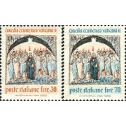 REL/S Italia Italy  Nº 879/80  1962 Concilio ecunénico del Vaticano Lujo