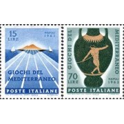 Italia - 893/94 - 1963 Juegos dep. del Mediterráneo-Nápoles-Lujo