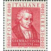 Italia - 906 - 1964 150º Aniv. muerte del impresor G. Bodoni Lujo