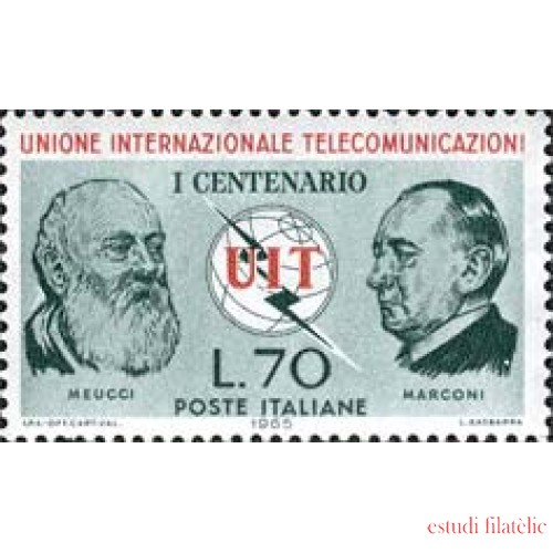 Italia - 922 - 1965 Cent. de la UIT Lujo