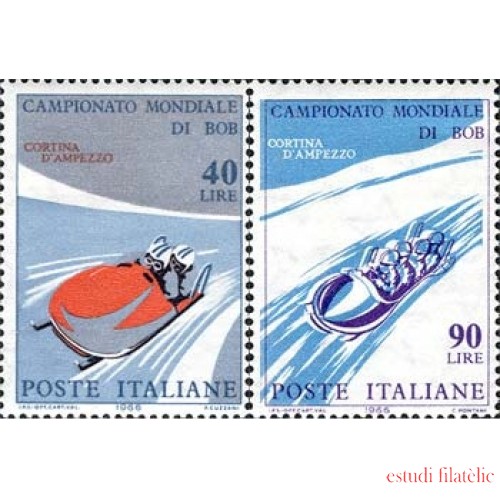 Italia - 938/39 - 1966 Campeonato del mundo de bobsleigh-Cortina d