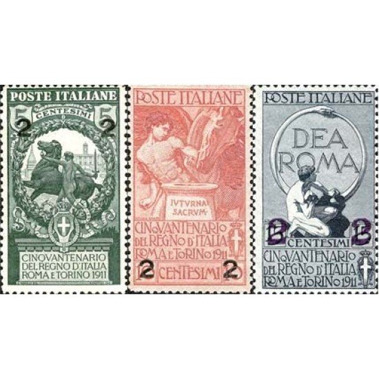 Italia Italy 95/97 1913 Cent. del reino de Italia Caballos Mezcla Tipo I y II Fijasellos