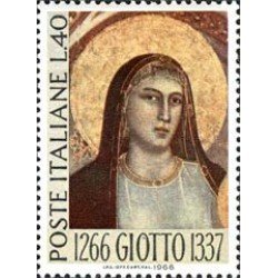 REL/S Italia Italy Nº 957 1966 5º Cent. del pintor Giotto-Madonna-Lujo REL/S Italia Italy Nº 957 1966 5º Cent. del pintor Giotto-Madonna-Lujo