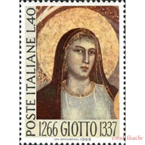 REL/S Italia Italy  Nº 957  1966  5º Cent. del pintor Giotto-Madonna-Lujo