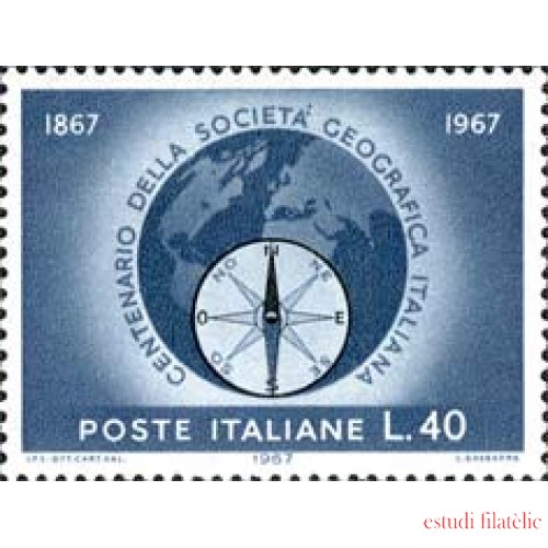 Italia - 960 - 1967 Cent. de la sociedad ncnal. de geografía Lujo