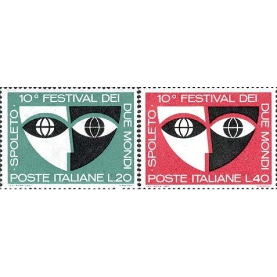 Italia - 975/76 - 1967 10º Festival de los Dos Mundos-Spolete-Lujo Italia - 975/76 - 1967 10º Festival de los Dos Mundos-Spolete-Lujo