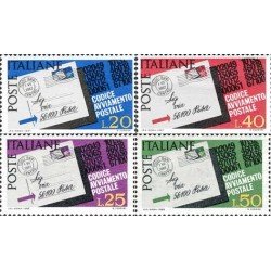 Italia - 977/80 - 1967-68 Codificación postal Lujo Italia - 977/80 - 1967-68 Codificación postal Lujo