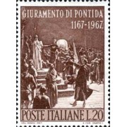 Italia - 983 - 1967 8º Cent. del Juramento de Pontida Lujo