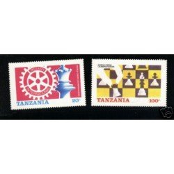 Ajedrez Tanzania 275/76 Sin dentar MNH