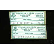 <div><strong>ATMs Etiqueta Postal Conmemorativa N</strong><strong>º 25a/b Rumbo al 92<br
/>
</strong></div>