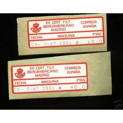 <div><strong>Etiquetas Postales Conmemorativas N</strong><strong>º 8 a/b XII Certamen Filatélico<br
/>
</strong></div>