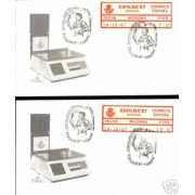 <div><strong>ATMs Etiqueta Postal Conmemorativa N</strong><strong>º 10a/b Exfilna 87 </strong><strong>en sobre </strong></div>