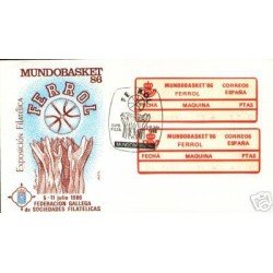 <div><strong>Etiqueta Postal Conmemorativa N</strong><strong>º 4 a/b Mundobasket 86 en sobre<br
/>
</strong></div>