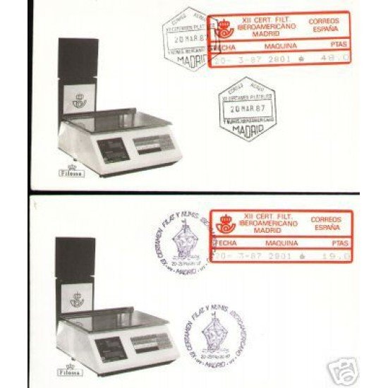 <div><strong>Etiqueta Postal Conmemorativa N</strong><strong>º 8 a/b XII Certamen Filatélico en sobre<br
/>
</strong></div>