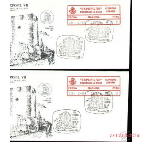 <div><strong>ATMs Etiqueta Postal Conmemorativa N</strong><strong>º 12a/b Expofil VII </strong><strong>en sobre </strong></div>