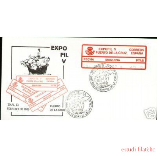 <div><strong>ATMs Etiqueta Postal Conmemorativa</strong><strong> Expofil V en sobre Valor no autorizado<br />
 </strong></div>