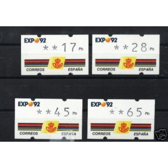 <div><strong>ATMs Kl&uuml;ssendorf Expo 92 4 dígitos 4 valores Año 1993<br
/>
</strong></div>