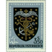 Österreich Austria - 1187 - 1971 23º Congerso Cámara inter. de comercio-Viena-Lujo