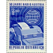 Österreich Austria - 1266 - 1974 50º Aniv. de la radiodifusión austriaca Lujo