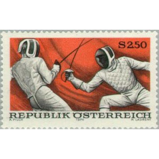 DEP7/S Österreich Austria Nº 1285 1974 Deportes-esgrima-Lujo DEP7/S Österreich Austria Nº 1285 1974 Deportes-esgrima-Lujo