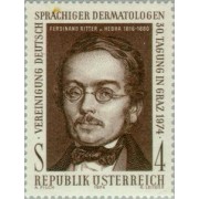 Österreich Austria - 1291 - 1974 30ª  Reunión de dermatólogos de habla alemana Lujo