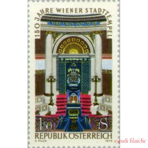 Österreich Austria - 1367 - 1976 150º Aniv. de la sinagoga de Viena Lujo
