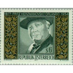 VAR3/S Österreich Austria Nº 1376 1977 Cent. del escritor F. H.-Orlando Lujo VAR3/S Österreich Austria Nº 1376 1977 Cent. del escritor F. H.-Orlando Lujo