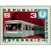 TRA1/S Österreich Austria  Nº 1397   1978  Inauguración de la 1ª sección de la 2ª línea metropolitana Lujo