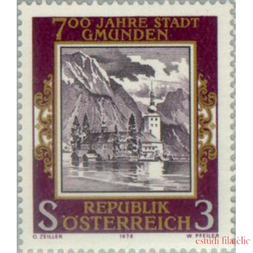 VAR3/S Österreich Austria  Nº 1405  1978  7º Centº de la ciudad de Gmunden-castillo de Ort-Lujo