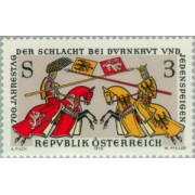 VAR2 Österreich Austria  Nº 1409  1978  7º Cent. de la batalla de Durnkrut y Jedenspeigen Lujo