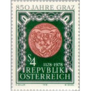 VAR3/S Österreich Austria  Nº 1411  1978  850º Aniv. de la ciudad de Graz Lujo