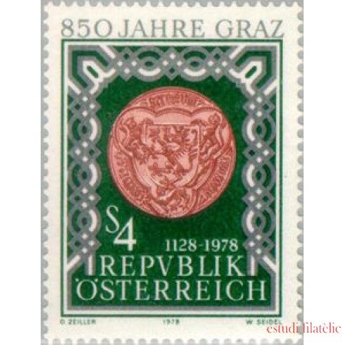 VAR3/S Österreich Austria  Nº 1411  1978  850º Aniv. de la ciudad de Graz Lujo