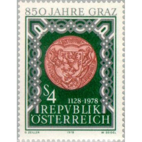 VAR3/S Österreich Austria Nº 1411 1978 850º Aniv. de la ciudad de Graz Lujo VAR3/S Österreich Austria Nº 1411 1978 850º Aniv. de la ciudad de Graz Lujo