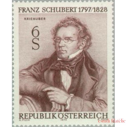 Österreich Austria - 1419 - 1978 150º Aniv. muerte de F. Schubert Lujo