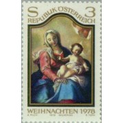 Österreich Austria - 1421 - 1978 Navidad-cuadro virgen y niño-Lujo