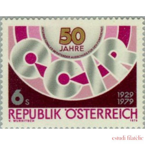 Österreich Austria - 1427 - 1979 50º Aniv. del Consejo Consultivo de la radio Lujo