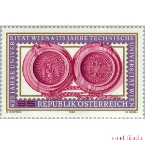 Öesterreich Austria - 1813 - 1990 625º Aniv. de la universidad de Viena y 175º de la técnica Lujo
