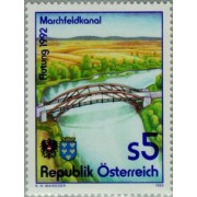 Öesterreich Austria  Nº 1907   1992  Realización del canal de Marchfeld Lujo