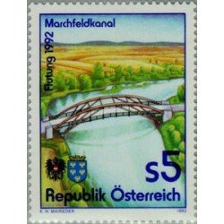 Öesterreich Austria Nº 1907 1992 Realización del canal de Marchfeld Lujo Öesterreich Austria Nº 1907 1992 Realización del canal de Marchfeld Lujo