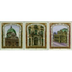 CIN/S Öesterreich Austria Nº 1913/15 1993 Artes plásticas-aniversarios de arquitectos-Lujo CIN/S Öesterreich Austria Nº 1913/15 1993 Artes plásticas-aniversarios de arquitectos-Lujo
