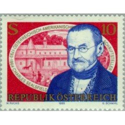 Öesterreich Austria - 1919 - 1993 Bicentenario del escritor Charles Sealsfiel Lujo Öesterreich Austria - 1919 - 1993 Bicentenario del escritor Charles Sealsfiel Lujo
