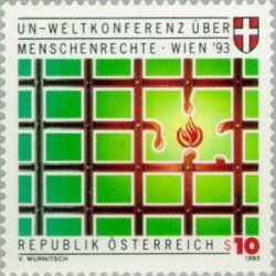 Öesterreich Austria - 1931 - 1993 Conf. de la ONU sobre los derechos humanos Lujo Öesterreich Austria - 1931 - 1993 Conf. de la ONU sobre los derechos humanos Lujo