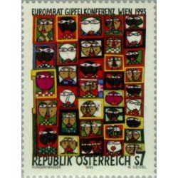 Öesterreich Austria - 1939 - 1993 Cmbre de jefes de estado del Consejo de Europa Lujo Öesterreich Austria - 1939 - 1993 Cmbre de jefes de estado del Consejo de Europa Lujo