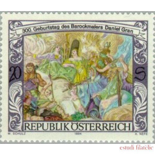 Öesterreich Austria - 1954 - 1994 300º Aniv. del pintor Daniel Gran Lujo